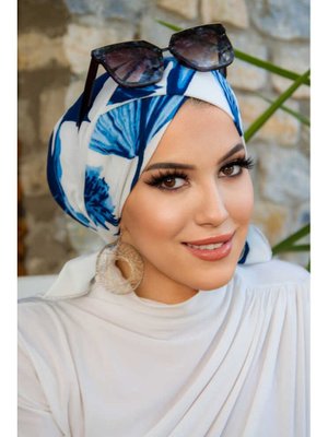 Yaprak Desen Çapraz Bone