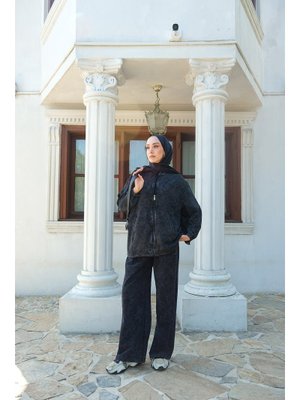 Siyah Yıkama Detay İkili Takım Siyah Yıkama Detay İkili Takım