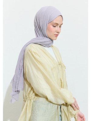 Pamuklu Keten Şal Lavender Mılk Pamuklu Keten Şal Lavender Mılk