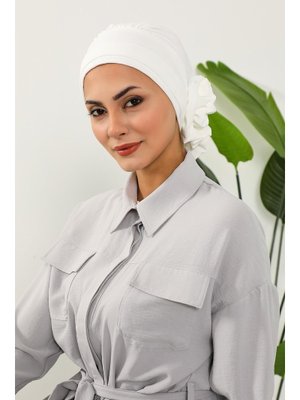 Ekru Aerobin Kumaş Hazır Türban,ht Ekru Aerobin Kumaş Hazır Türban,ht