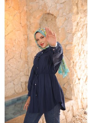 Beli Büzgülü Bağlamalı Tunik