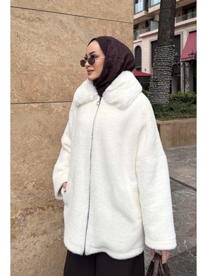 Angora Kürk Yaka Kaban Angora Kürk Yaka Kaban
