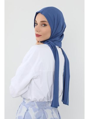 İndigo İç Boneli Hazır Penye Şal,ps