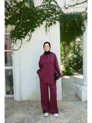 Bordo Kordonlu Takım Bordo Kordonlu Takım