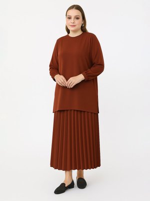 Büyük Beden Takım Aci Kahve Büyük Beden Takım Aci Kahve