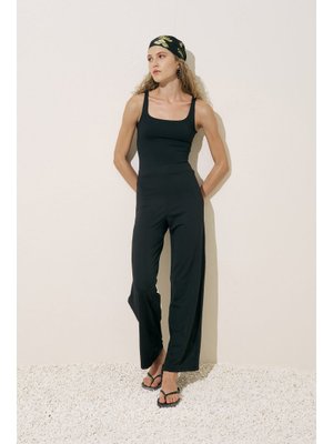 Siyah Geniş Uzun Paça Mayo Pantolon Siyah Geniş Uzun Paça Mayo Pantolon