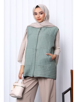 Çağla Kapitone Astarlı Yelek