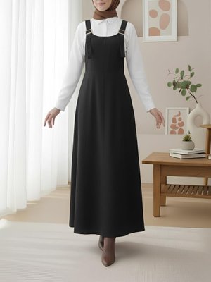 Siyah Yarım Fermuarlı Gabardin Jile Siyah Yarım Fermuarlı Gabardin Jile