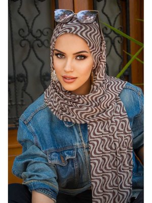 Taş Helezon Çok Renkli Bone Hazır Şal