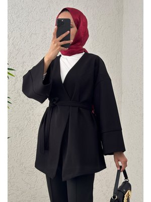 Siyah V Yaka Kaşe Kaban Siyah V Yaka Kaşe Kaban