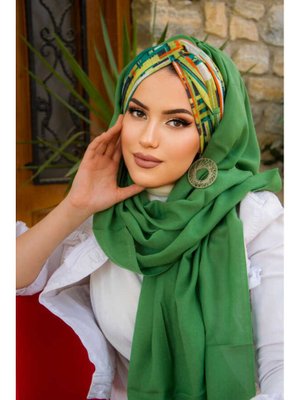 Bahar Geometrik Desen Burgu Hazır Şal