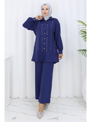 İndigo Taş Detaylı Takım