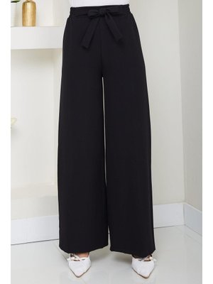 Siyah Bağlamalı Pantolon Siyah Bağlamalı Pantolon