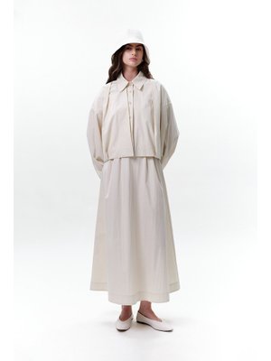 Pile Detaylı Kısa Ceket Taş Pile Detaylı Kısa Ceket Taş