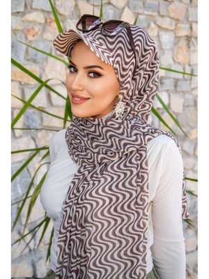 Helezon Desen Kepli Bandana Şapka Şal