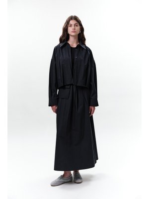 Lacivert Pile Detaylı Kısa Ceket Lacivert Pile Detaylı Kısa Ceket