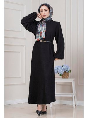 Siyah Yuvarlak Yaka Elbise Siyah Yuvarlak Yaka Elbise