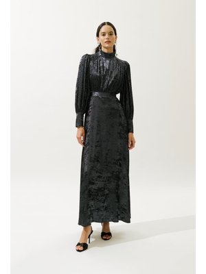 Gece Mavisi Işıltılı Abiye Elbise Gece Mavisi Işıltılı Abiye Elbise