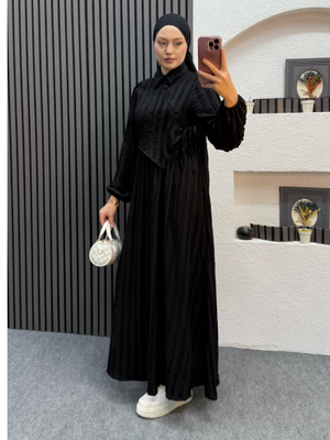 Siyah Derin Elbise Siyah Derin Elbise