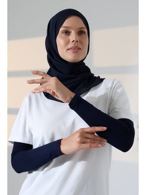 Lacivert Düz Dikişsiz Pratik Likralı Kolluk Penye Namaz Kolluğu Lacivert Düz Dikişsiz Pratik Likralı Kolluk Penye Namaz Kolluğu