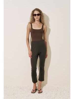 Kahverengi Flare Paça Tesettür Mayo Pantolon Kahverengi Flare Paça Tesettür Mayo Pantolon