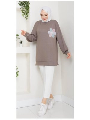 Papatya Aplikeli Yanı Yırtmaçlı Oysho Tunik