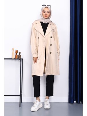 Bej Kruvaze Yaka Trençkot Bej Kruvaze Yaka Trençkot