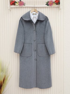 Füme Boydan Düğmeli Cepli Kaban