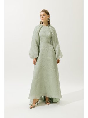Jakar Organze Abiye Elbise Mint Jakar Organze Abiye Elbise Mint