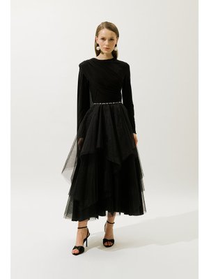 Siyah Emılıa Katlı Tül Etek Siyah Emılıa Katlı Tül Etek