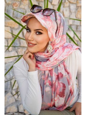 Desen Kepli Bandana Şapka Şal