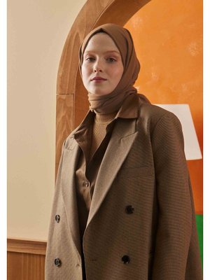 Pamuk Crash Şal Çikolata Kahve