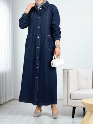 Laci Torba Cepli Metal Düğmeli Uzun Kot Kap