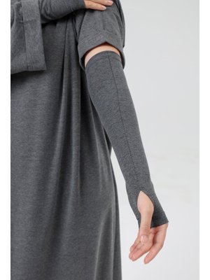 Kesik Parmak Geçmeli Likralı Kolluk Antrasit/gri