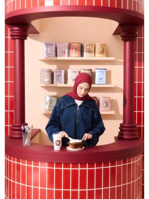 Pamuklu Keten Şal Hıbıscus Tea