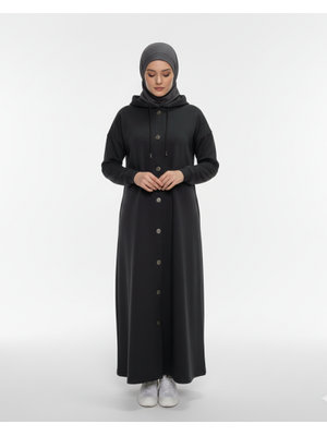 2274_ Antrasit Gri Kapüşonlu Çıtçıtlı İplik Uzun Kap – Oversize Cepli Mevsimlik Dış Giyim 2274_ Antrasit Gri Kapüşonlu Çıtçıtlı İplik Uzun Kap – Oversize Cepli Mevsimlik Dış Giyim