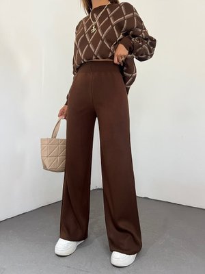 Kahve Salaş Triko Pantolon