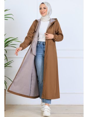 Taba İçi Desenli Uzun Kap