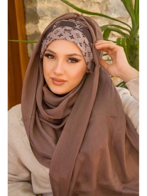 Vizon Marka Desen Bandana Bone Şal Vizon Marka Desen Bandana Bone Şal