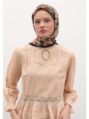 Siyah Judıth Desen Pamuklu Viskon Eşarp