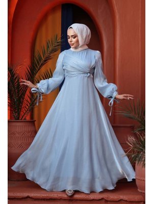 Drape Detaylı Bebek Mavisi 62201bm