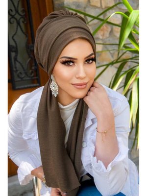 Açık Kahve Krınkıl Atkılı Bone