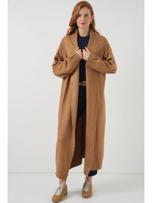 Hardal Uzun Oversize Triko Hırka Hardal Uzun Oversize Triko Hırka