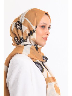 Krem Geometrik Desen Pavia Seri Şal Askısı İle Birlikte 90x200 Cm Hardal Krem Geometrik Desen Pavia Seri Şal Askısı İle Birlikte 90x200 Cm Hardal