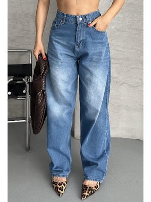 Mavi Mavı Taş Bıyık Baggy Kot Pantolon Mavi Mavı Taş Bıyık Baggy Kot Pantolon