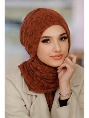 Taba Desenli Yumoş Kelebek Bone Şal