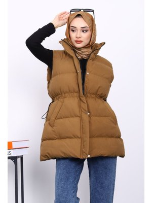 Camel Bel Lastikli Cepli Şişme Yelek Camel Bel Lastikli Cepli Şişme Yelek
