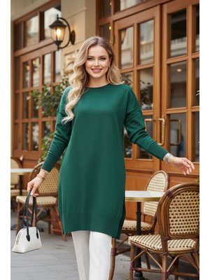 Zümrüt Yeşili Triko Kazak Tunik 17203zy2 Zümrüt Yeşili Triko Kazak Tunik 17203zy2