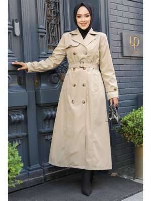 Kemerli Bej Trençkot 61500bej