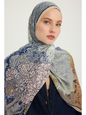 70x190 Cm Sessiz Mevsimler Gold Efilia Desenli Şal